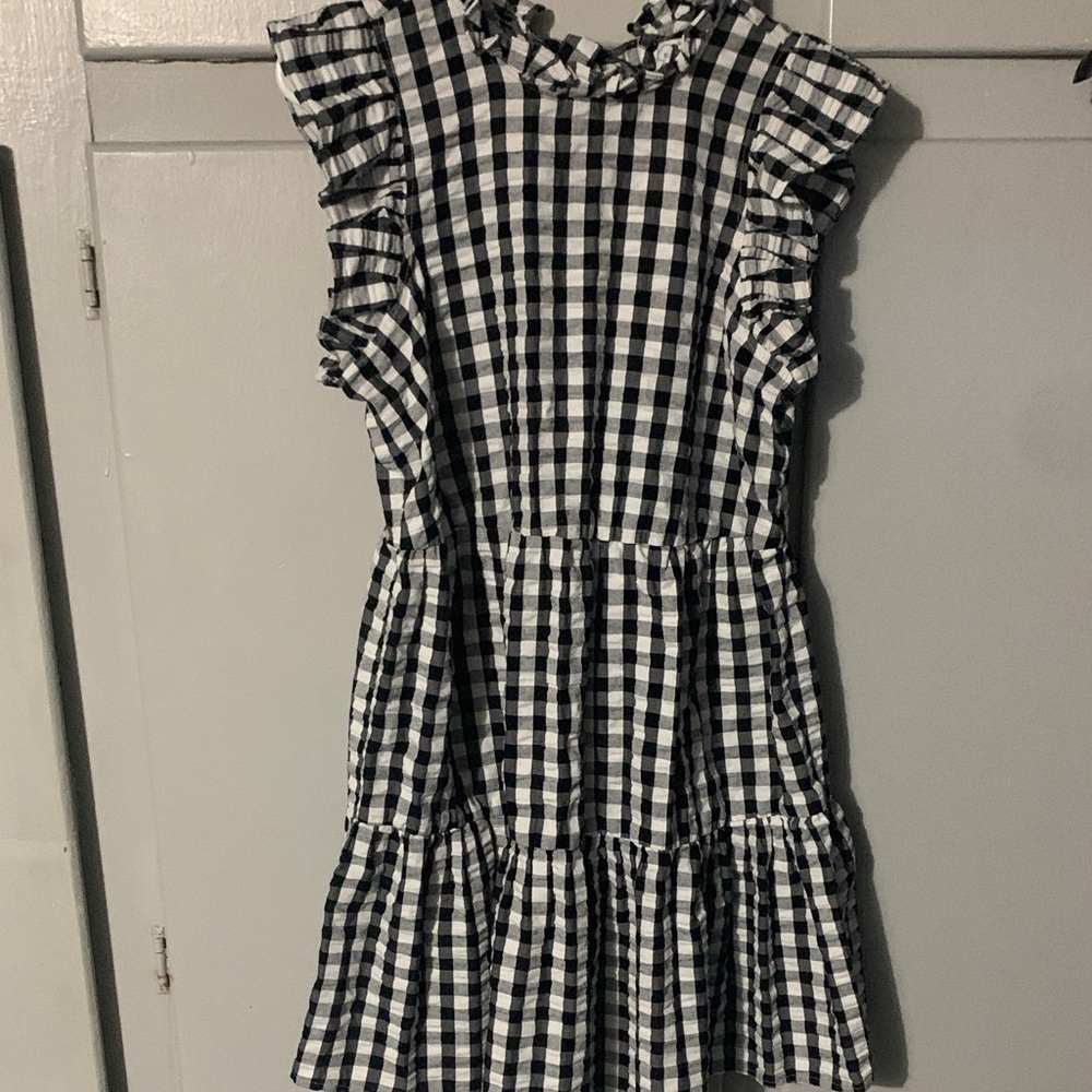 Mud Pie Black and White Gingham women Dress